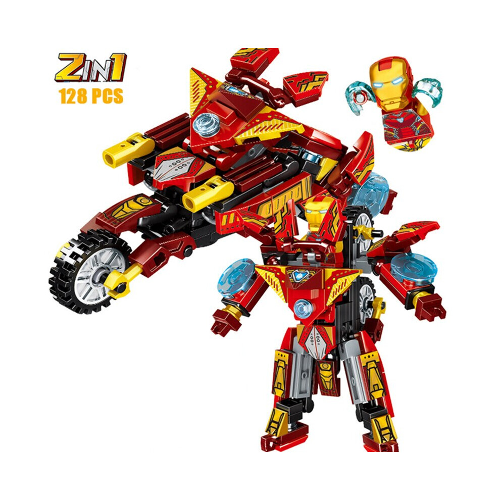 Maxpower (No Box, E) Marvel Avengers Movie Transforming Robot 2 In1 Direct Transform Mecha