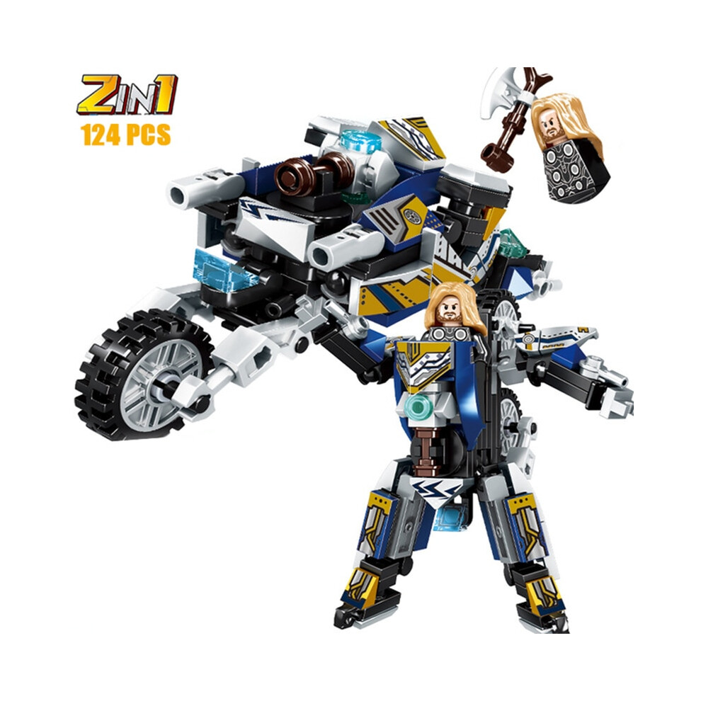 Maxpower (No Box, H) Marvel Avengers Movie Transforming Robot 2 In1 Direct Transform Mecha