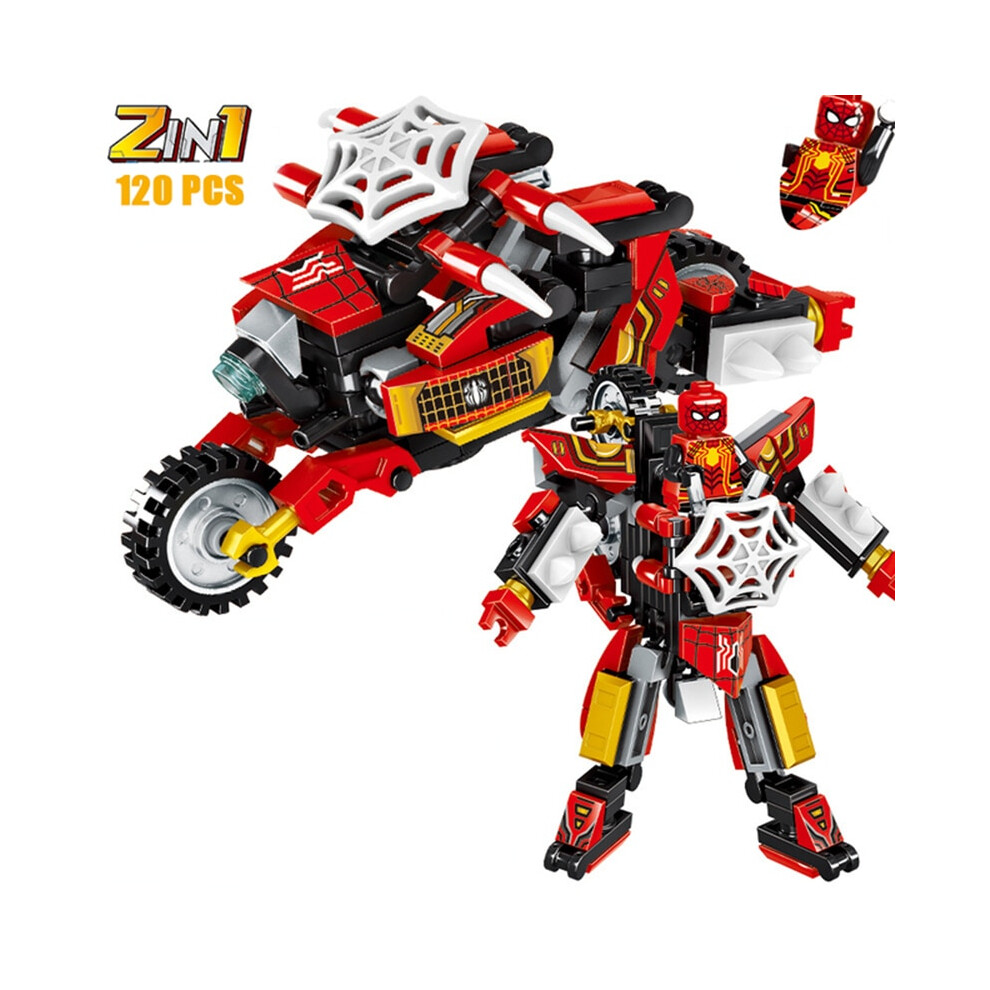 Maxpower (No Box, G) Marvel Avengers Movie Transforming Robot 2 In1 Direct Transform Mecha