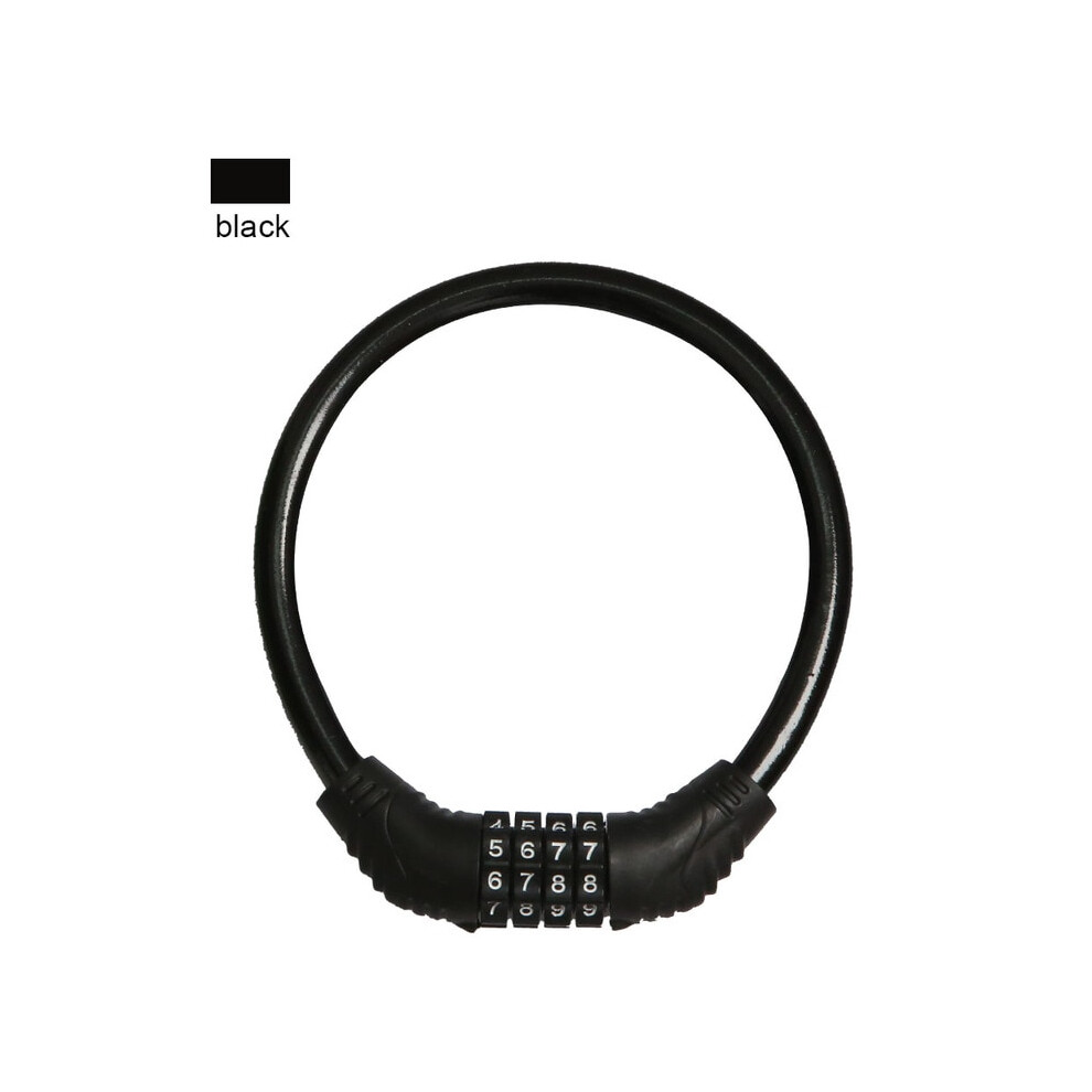 (A-Black) Bicycle Lock Anti-theft Motorcycle Helmet Code Lock Telescopic Steel Cable Electric Bike Combination Padlock Bike Accessories - Bicycle Lock-image-OPC-PDQKSBY-NEW