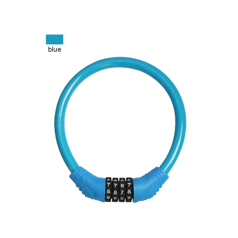 (A-Blue) Bicycle Lock Anti-theft Motorcycle Helmet Code Lock Telescopic Steel Cable Electric Bike Combination Padlock Bike Accessories - Bicycle Lock-image-OPC-PDQKSC5-NEW