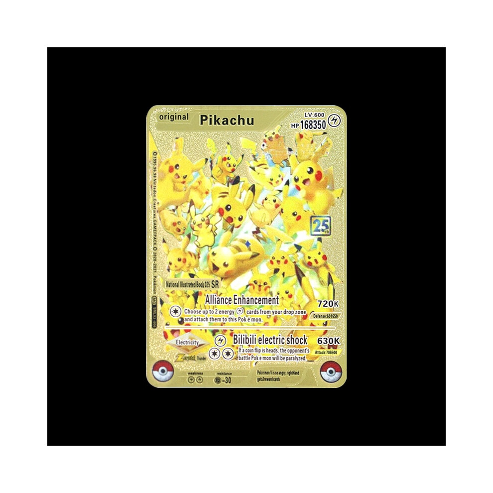 (96) Pokemon 183200 Points High Hp Charizard Pikachu Mewtwo Gold Black English