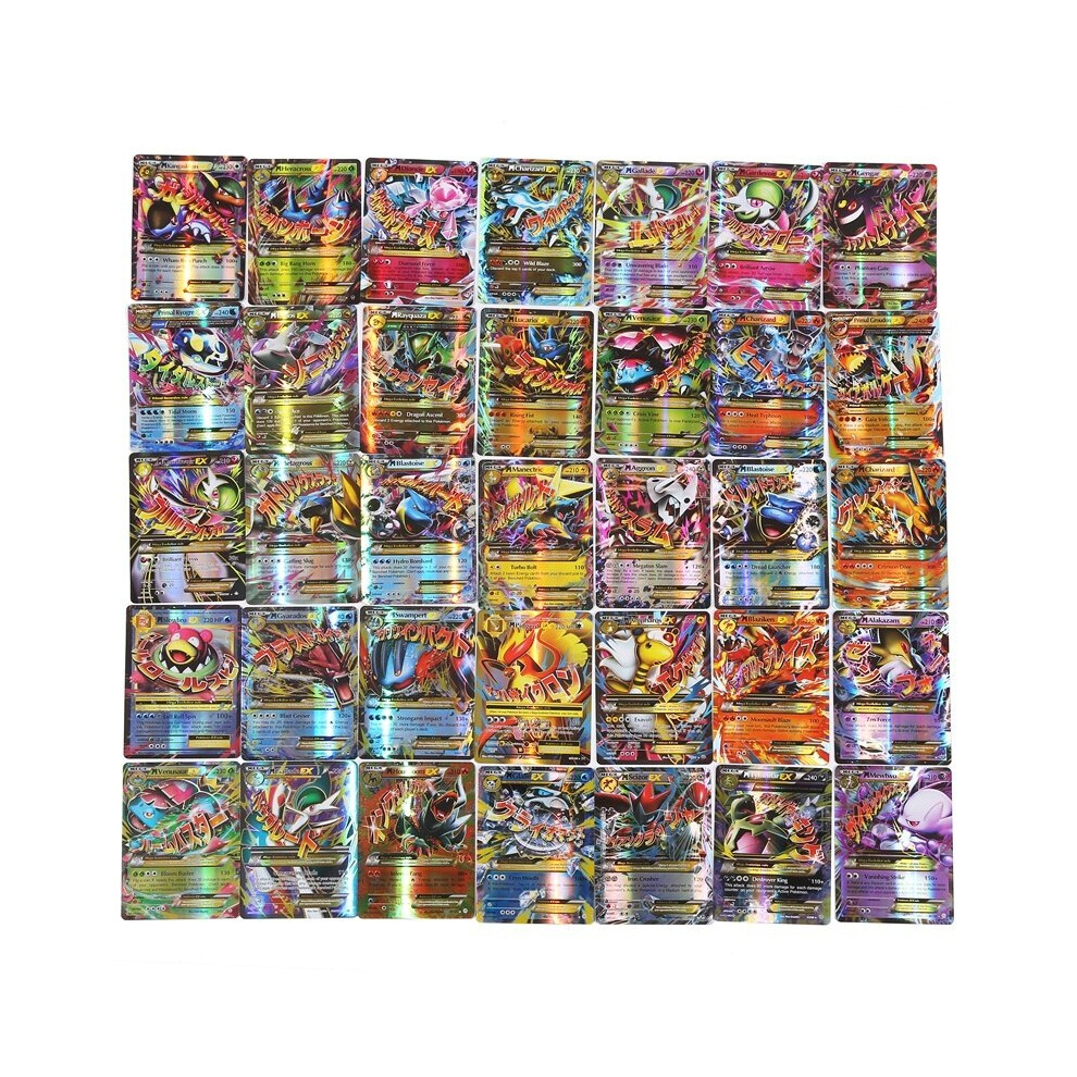 (60MEGA) 60/100Pcs English Pokemon Cards GX Tag Team Vmax EX Mega Shining Game