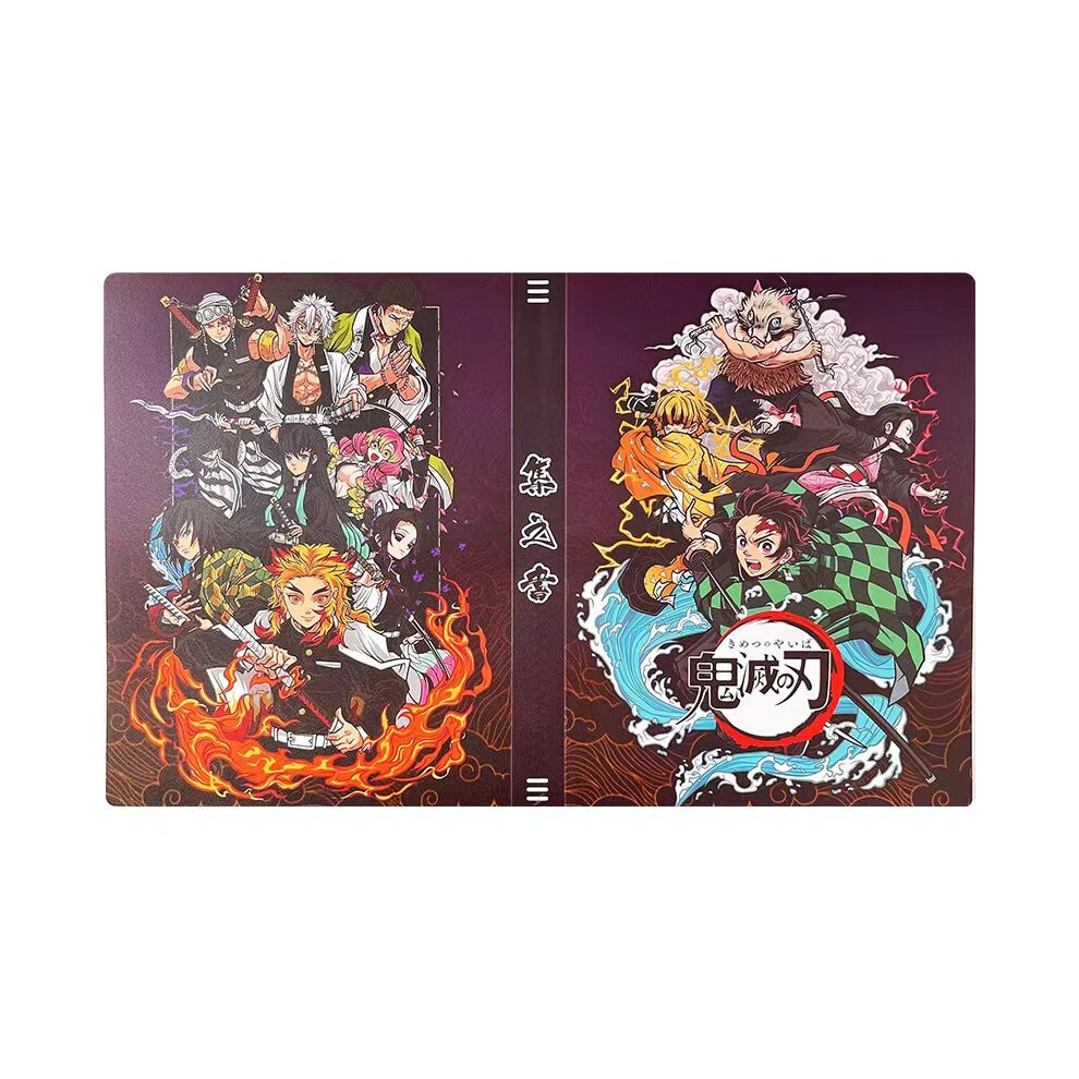 (B) New 240Pcs Demon Slayer Card Collection Album Book Favorites 4 Pockets