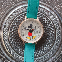 (Green) New Mickey Luxury Womens Watches Fashion Cute Cartoon Quartz Watch for Women Girl Wristwatch Ladies Dress Watch Female Clock Watches