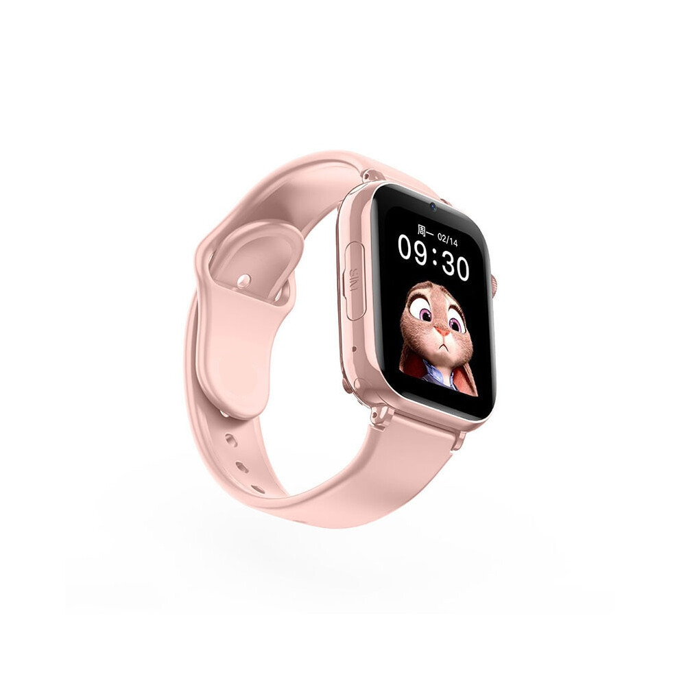 (Pink) Kids 4G Smart Watch Sos Gps Location Tracker Sim Card Video Call Wifi Chat Camera Flashlight Waterproof Smartwatch For Children Watches Pink 8041111053853