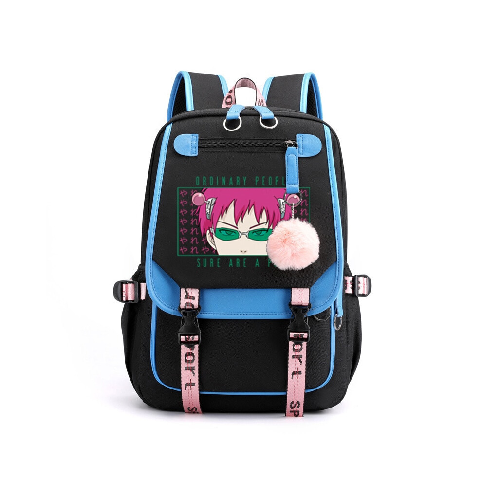 (Sky Blue) The Disastrous Life of Saiki K Kusuo No Psi Nan Graphic Cartoon Print-image-OPC-PDQM78M-NEW