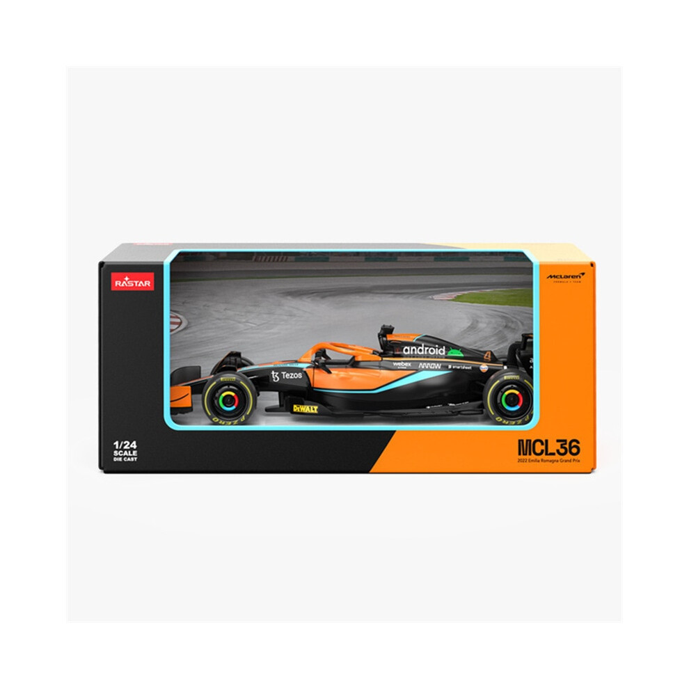 (With Original box) 1:24 F1 McLaren MCL36 #4 Lando Norris Formula One Alloy Racing Car Model Formula One Diecast Metal SuperCar Model Childrens Toys