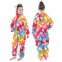 (COLOR 4, 110cm) Unisex Child Pajama Plush Onesie One Piece Animal Costume-i