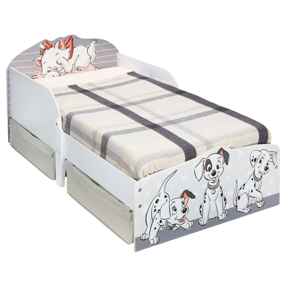 Disney Classic Toddler Bed with Storage Junior Wooden Bedframe Kids Childrens Bedroom Furniture Safety