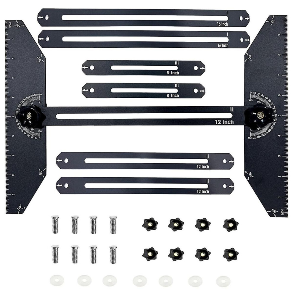 Aluminum Stair Tread Template Tool, 360Rotating Stairs Treads Gauge, Layout Tool Cutting Guide Too 4522139642716
