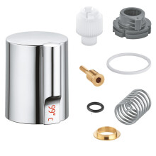 Grohe 46986000 Red Mixer Tap Handle Control Knob - Chrome (46986 000)