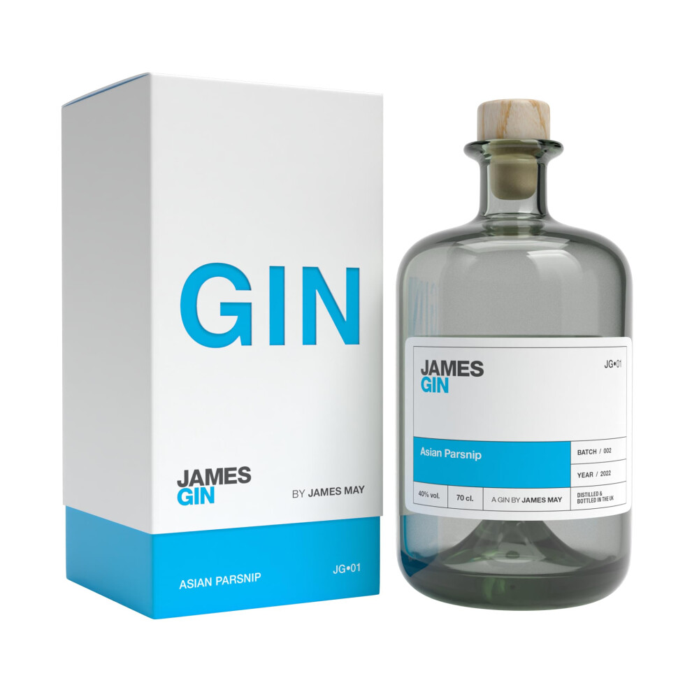 JAMES GIN by James May- Asian Parsnip Gin 70cl and gift box