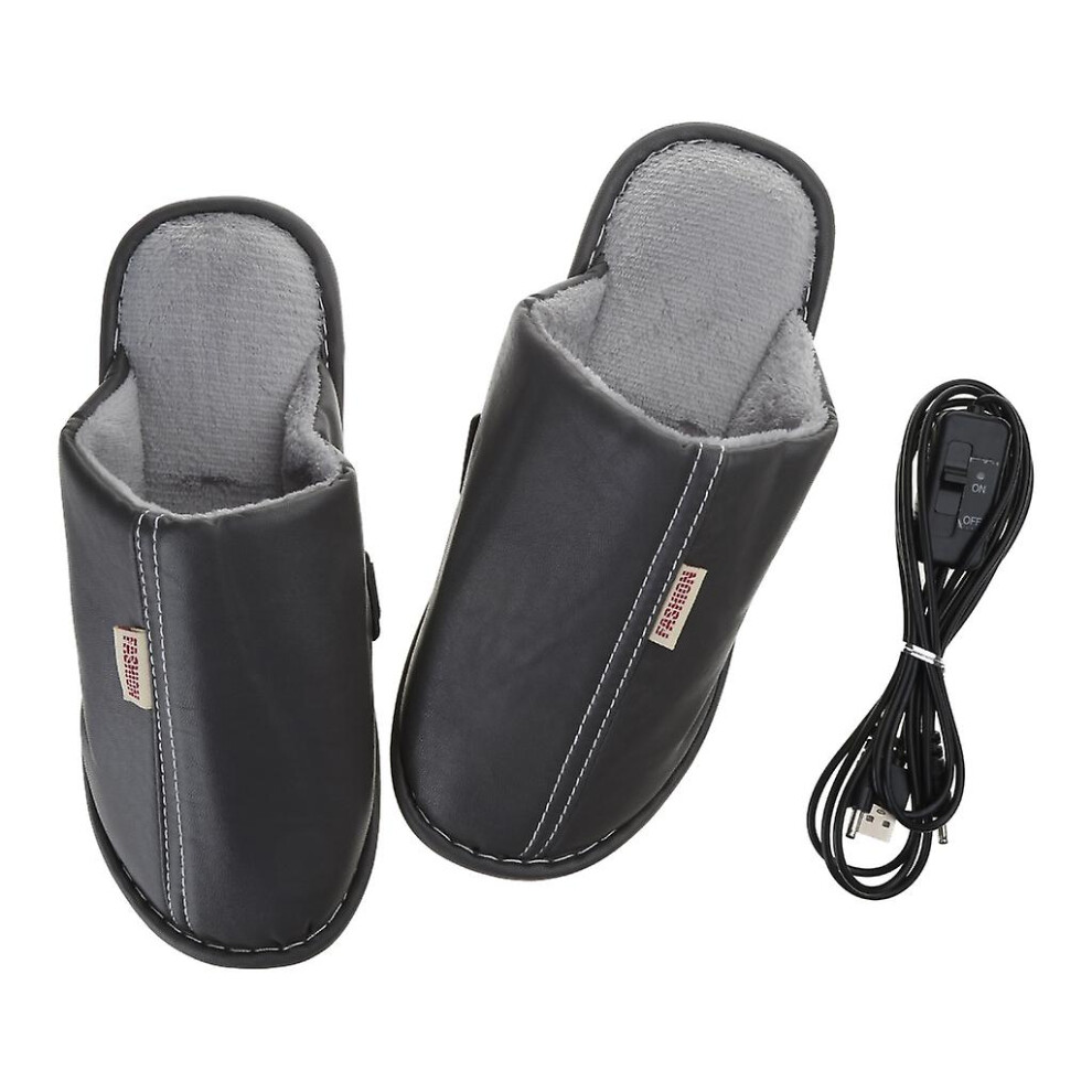 Usb Electric Heated Slippers Foot Warmer Winter Thermal Foot Heater Soft Comfortable Warming Slippers 3 Gear Adjustable