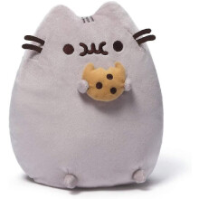 Cookie 25 Cm - Gund - Peluche De Qualit Pour Bb - Peluche Chat Gris Gourmand
