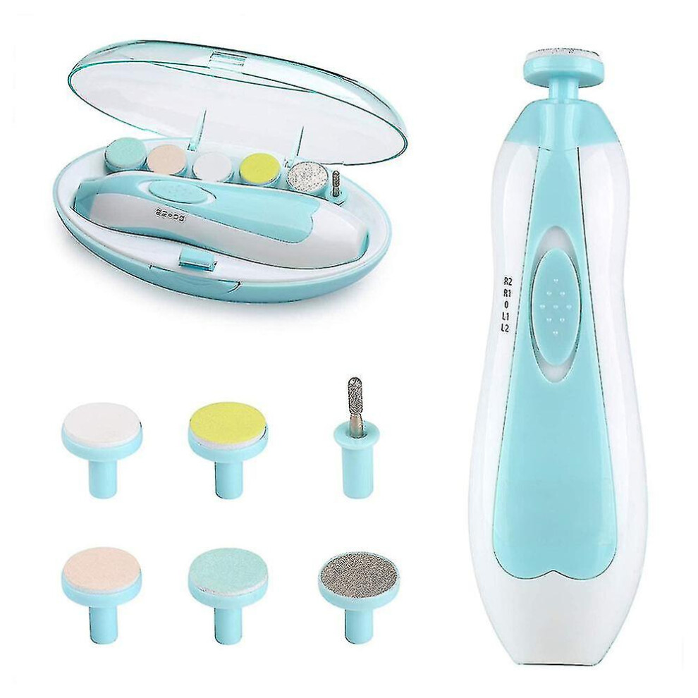 (Blue) Electric Baby Nail Trimmer, Safe Baby Nail File For Newborn