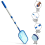 Swimming Pool Debris Leaf Skimmer With Three Way Telescopic Mesh Net Cleaning Pole 3