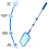 Swimming Pool Debris Leaf Skimmer With Three Way Telescopic Mesh Net Cleaning Pole 4