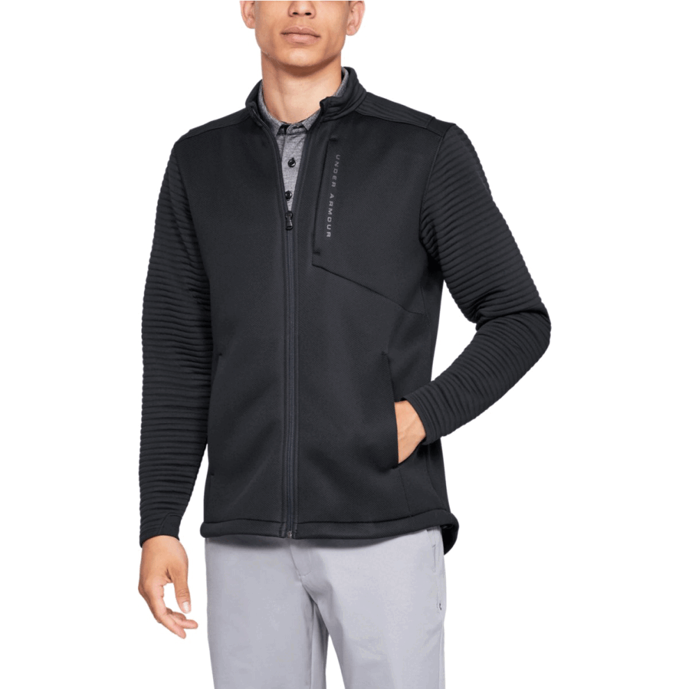 (S, Black) Under Armour Mens Storm Daytona Full Zip Sweater