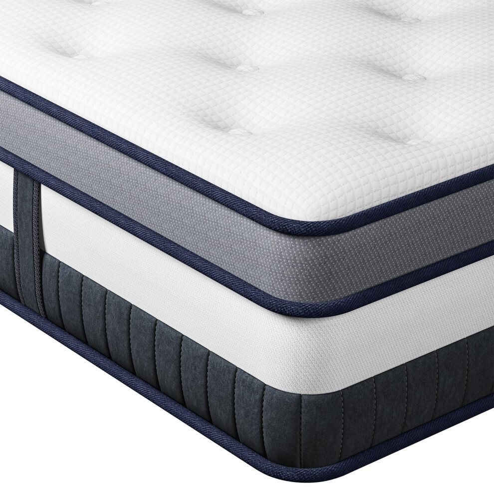 (Superking) 9.4 Inch Pocket Sprung Mattress Medium Firm Luxury Box Top