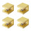 4pcs Gold Brass Sturdy No Drilling Heavy Duty Bracket Fixed Panel Glass Clamp 2