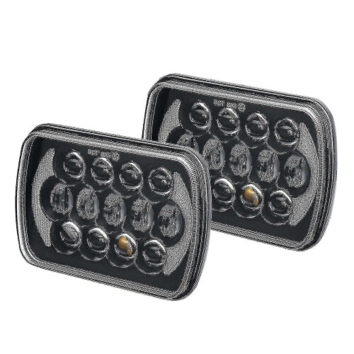 1 Pair Rectangular Led Headlight For Jeep Wrangler Yj Cherokee Xj