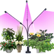 30w Grow Light Grow Light Grow Light Grow Light Grow Light Fullspektrum Inomhusvxter Med Timer, 3 Lgen, 6 Ljusstyrkor