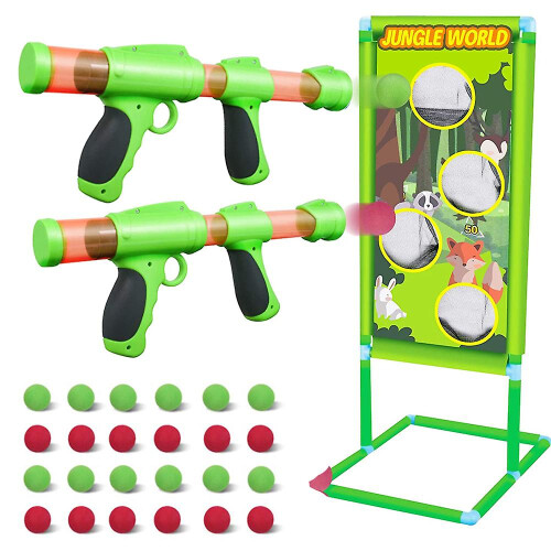 Foam Popper Guns For 2 Player,electric Shooting Target