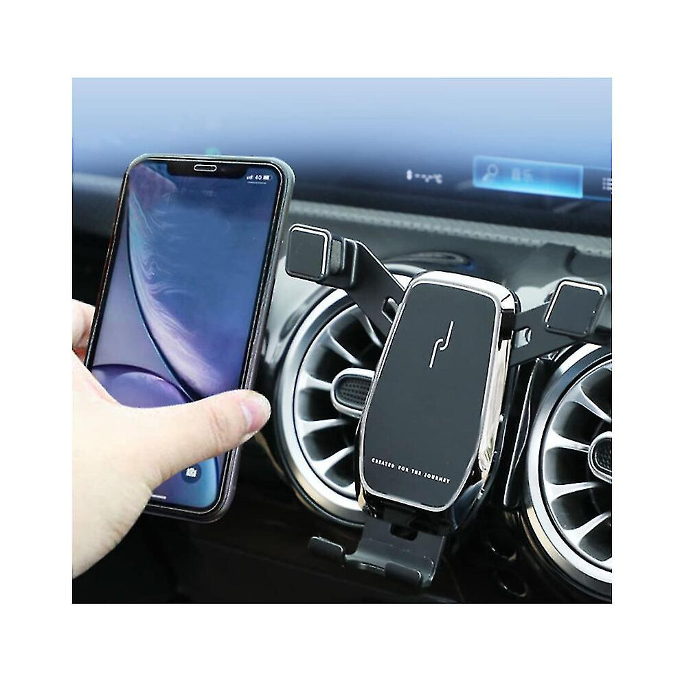 Air Conditioning Mobile Phone Holder For Mercedes W177 A Class A200 A180 A250 A220 Cla200 Cla250 Cla220 Cla C118 W118 2020 2021(Black) Black 9353840161945