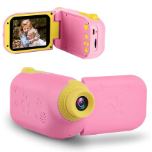 (Pink) Kids Video Camera - Digital Camera Camcorder Birthday Gifts For Girls Boys Age 3 4 5 6 7 8 9, Children Video Recorder For Toddler