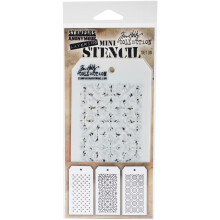 Stampere Anonym THMST030 Tim Holtz Mini Layered Stencil 3/Pkg-Set #30