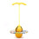 (Yellow) Pogo Jumping Ball Balance Board With Handle Explosion Proof Exercise Bouncing Ball 1