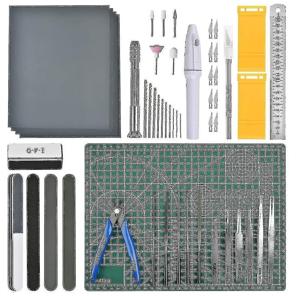 Professional 43 Pcs Gundam Model Tools Kit Hobby Building Tools Craft Set Gundam Modeler Basic Tools