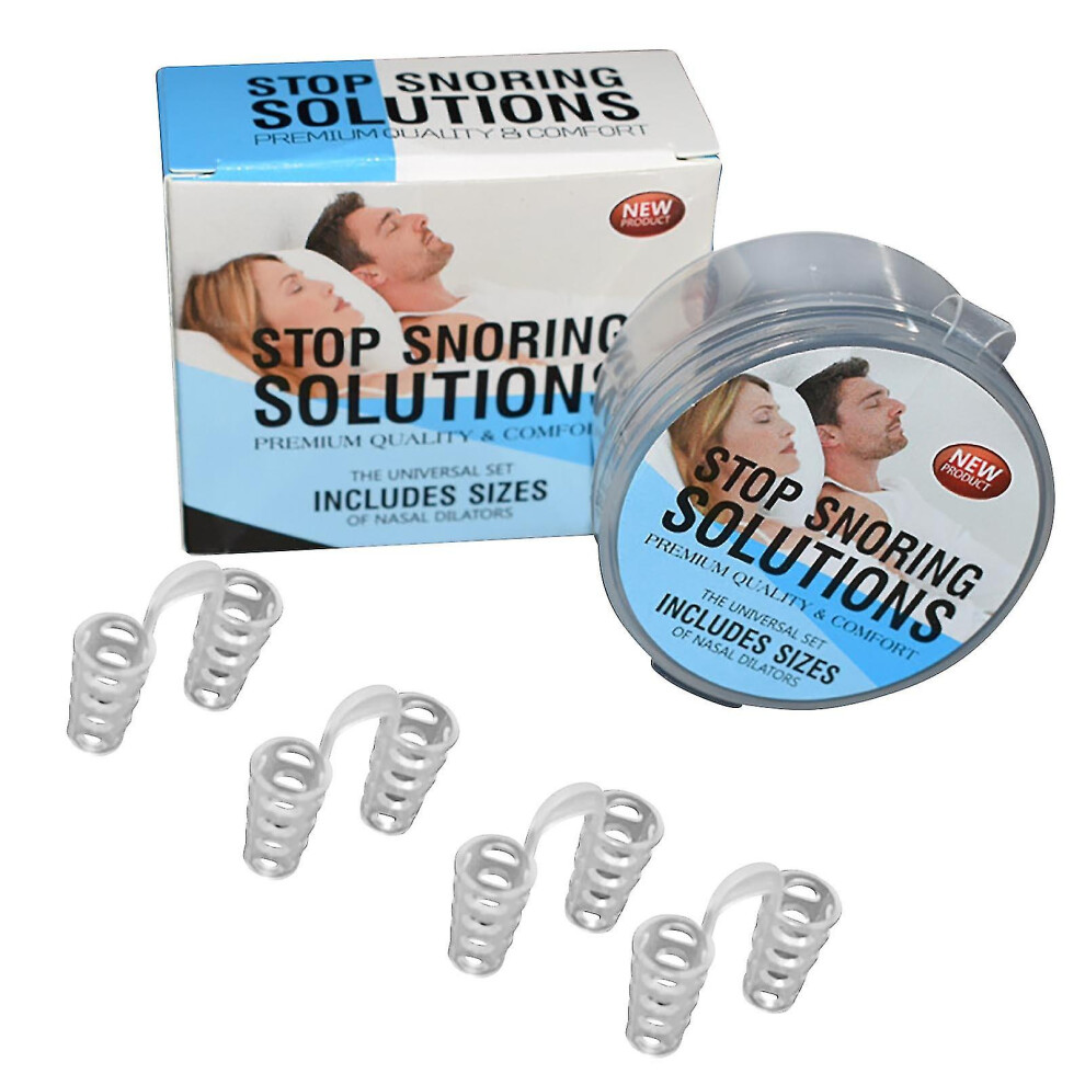 Snoring Plugs 4 Pieces Snoring Nose Clips Magnetic Nose Dilator Snoring Splints Nose Separator Instant Snoring Assist Xinda