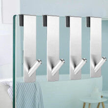 Shower Enclosure Wall Hook,4 Pieces Stainless Steel Shower Door Hooks