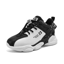 (WhiteBlack, 30) Kids Sneakers Breathable Running Shoes Fashion Sport Shoes 3Al31