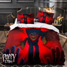 (Style 02, Double(200X200CM/3PCS)) Poppy Kids Bedding Single Double Duvet Cover UK