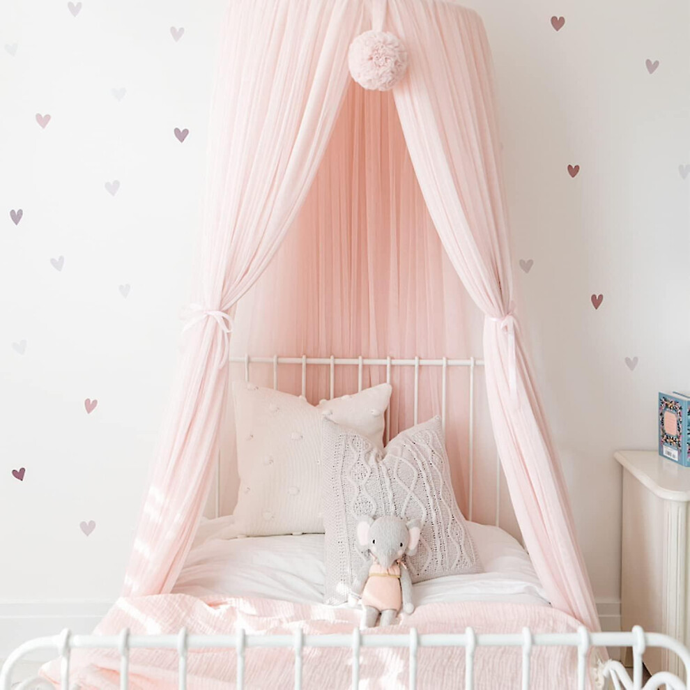 Canopy Over Bed Canopy Round Dome Girls Bed Canopy Princess Bed Canopy Pink