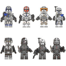8pcs Blocchi Di Costruzione Minifigure Clone Ahsokatroopers Mini Giocattolo Figura Wm6095