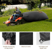 Lawn Tractor Leaf Bag Grass Catcher Bag, 200 X 130 Cm Large Capacity For Fast Leaf Collection, Heavy Duty Material Fits For Ride-in Lawn Mowers