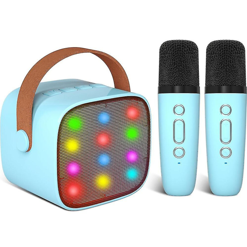 Karaoke Machine Kids With 2 Wireless Microphone, Portable Karaoke Machine With Bluetooth For Kids Adults, Voice Changing Effects