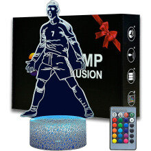 Portugal Football Player Ronaldo #7 Night Light For Boys,16 Color Changing Dimmable With Remote Room Football Decor,desk Lamp For Football Fans Kids T