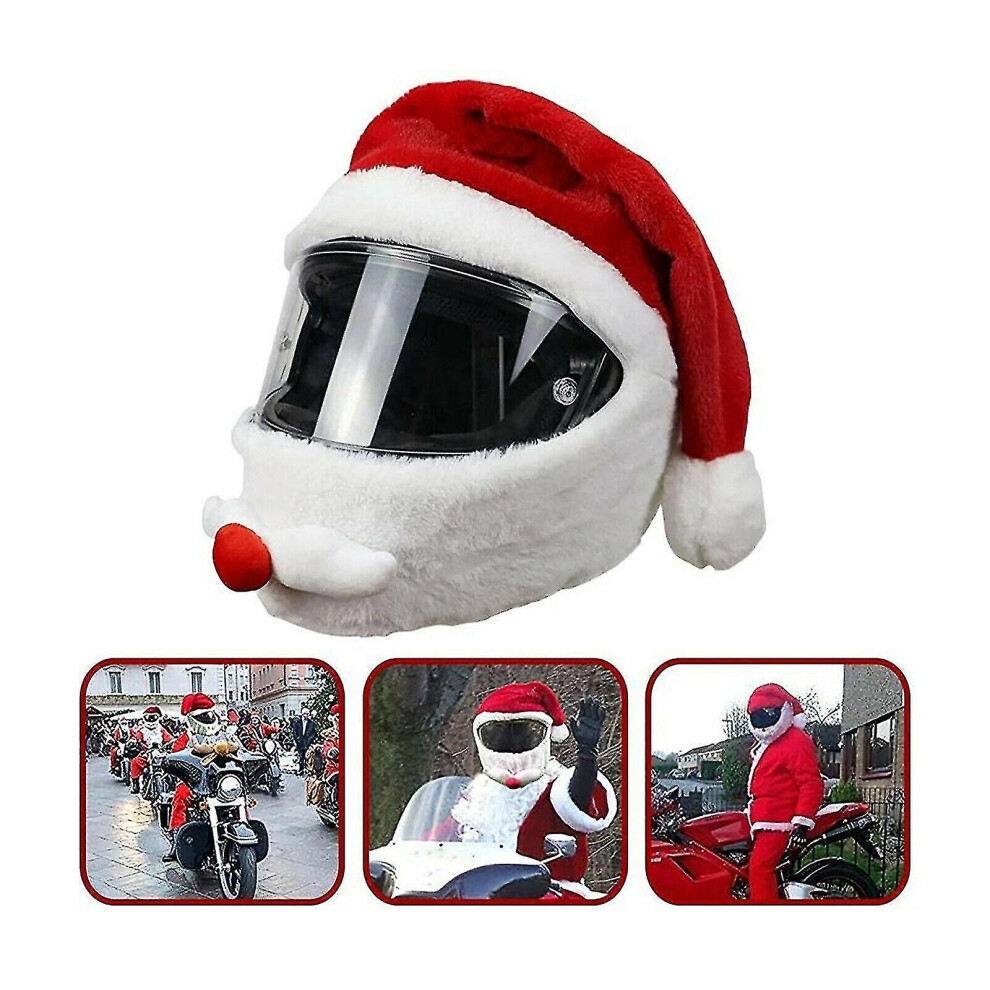 Santa Claus Motorcycle Helmet Cover Christmas Hat Helmet Protection Accessories-image-OPC-PDQPCP8-NEW