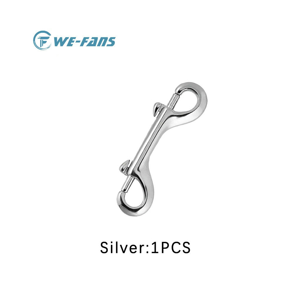 (90MM, Silver 1PCS) 316 Stainless Steel Bolt Snap Hook Clip Scuba Diving 90/100MM Double Ended Hook BCD Accessories Chioce Snap Bolt kit Quick Draw