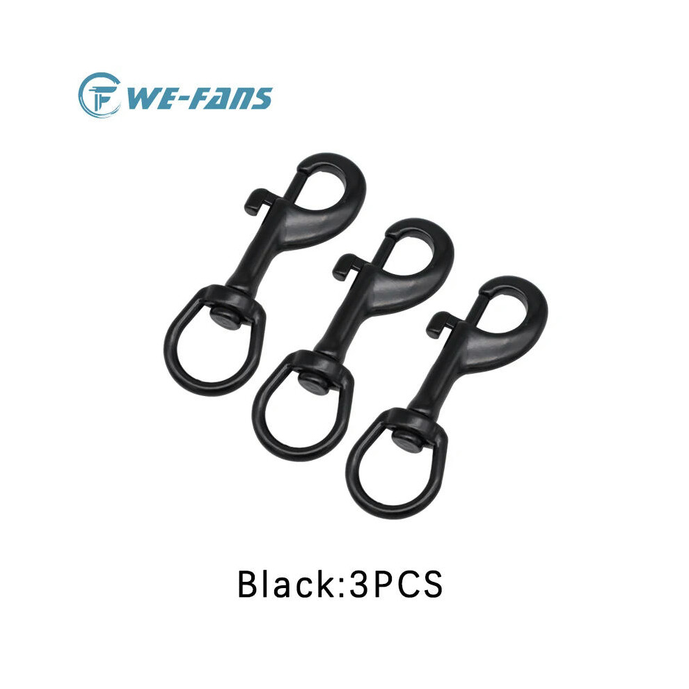 (90MM, Black 3PCS) 316 Stainless Steel Bolt Snap Hook Clip Scuba Diving 90/100MM Double Ended Hook BCD Accessories Chioce Snap Bolt kit Quick Draw