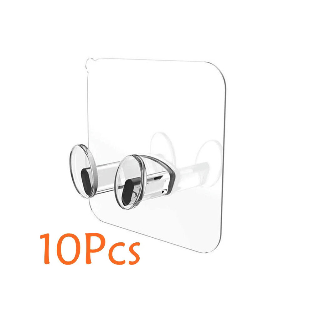 (10 Pcs) 5/10/20 Pcs Wall Storage Hook Punch-free Power Plug Socket Holder Kitchen Stealth Hook Wall Adhesive Hanger Bathroom