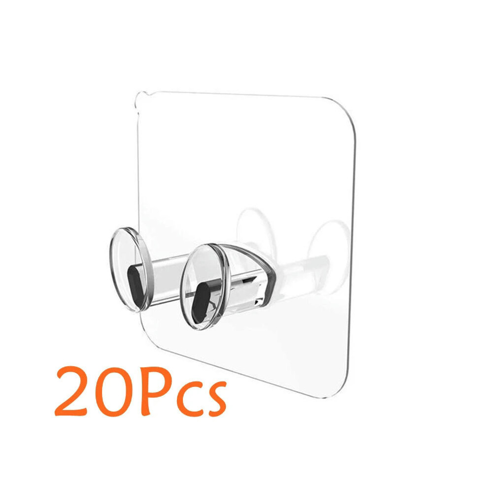 (20 Pcs3) 5/10/20 Pcs Wall Storage Hook Punch-free Power Plug Socket Holder Kitchen Stealth Hook Wall Adhesive Hanger Bathroom