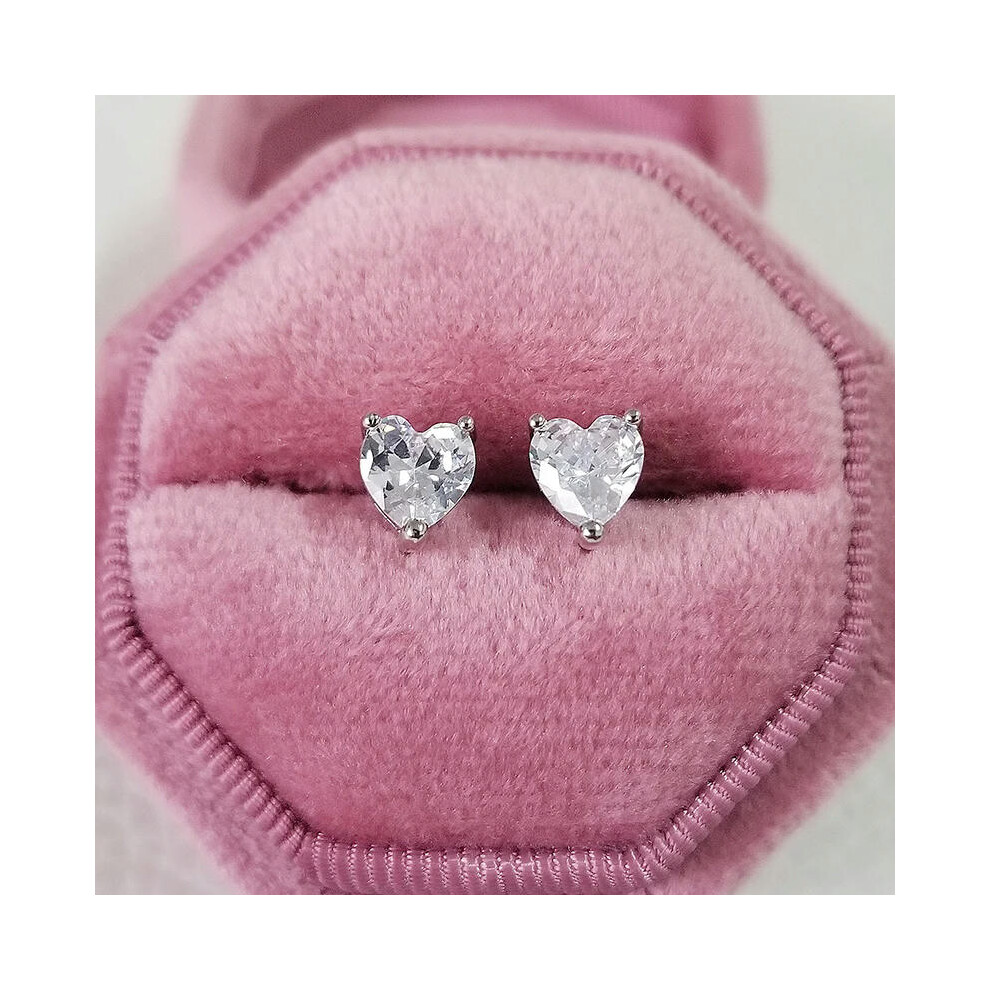 (E4877) 2023 New Arrivals Fashion Luxury silver color korean Zircon Stud Pink Earing Earrings For Women Girl Party Gift Jewelry Z7