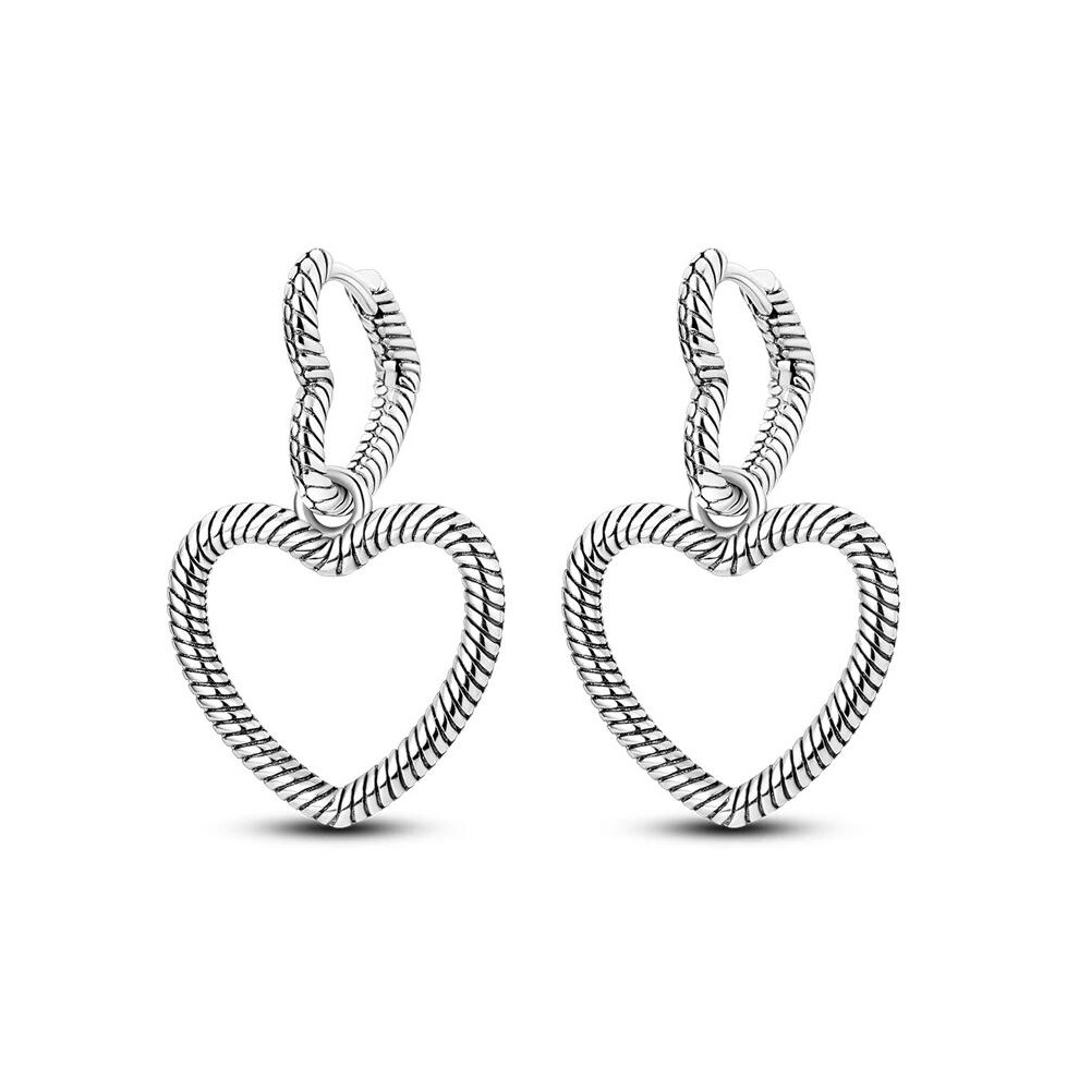 (KTE044) Earring 925 Sterling Silver Heart Hoop Earrings Stud Earrings Silver Women Star Butterfly Earrings for Women Jewelry