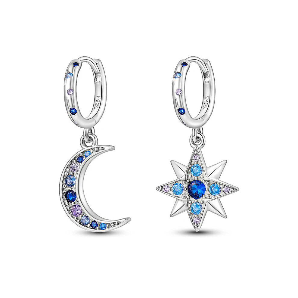 (KTE027) Earring 925 Sterling Silver Heart Hoop Earrings Stud Earrings Silver Women Star Butterfly Earrings for Women Jewelry